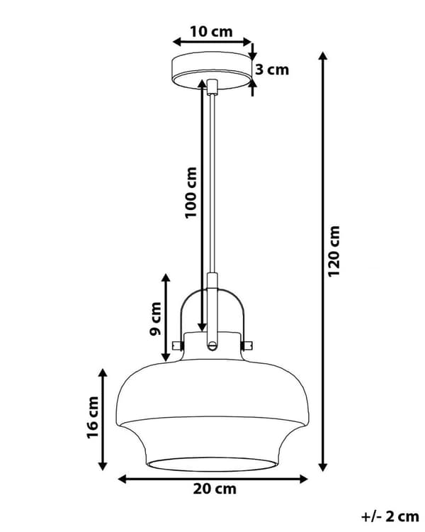 Pendellampe Grå Glass ø 20 cm Industriell Taklampe Moderne