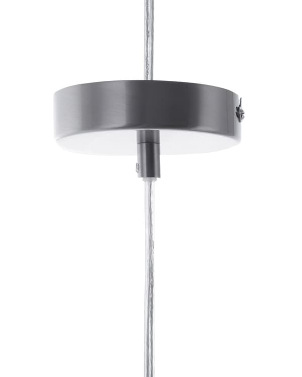Pendellampe Grå Glass ø 20 cm Industriell Taklampe Moderne