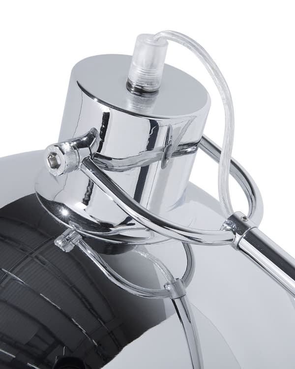 Gulvlampe Sølv Metall 155 cm Justerbar lampeskjerm Halvrund form Dekorativ Innredning Moderne design