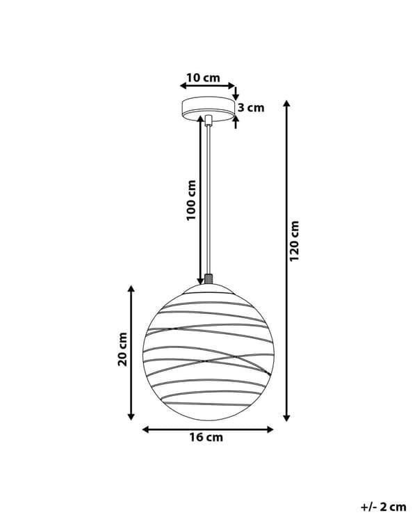 Pendellampe Tonet glass gull Moderne globe taklampe