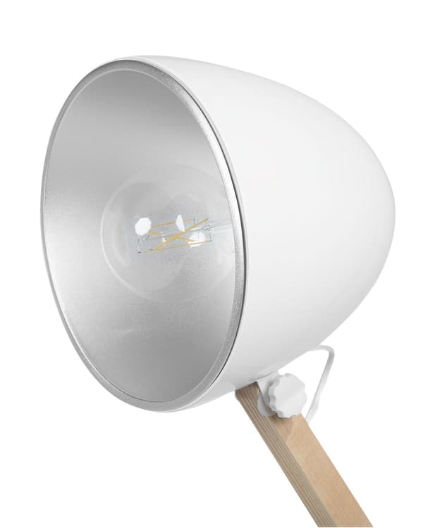Gulvlampe Hvit Farge Metall 175 cm Justerbar Industriell