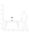 Miniatyrbilde 10 av 10: Bordlampe Nattbordslampe Sølv Metall 44 cm Rund Sokkel Kuppel Skjerm Industriell