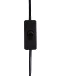 Miniatyrbilde 9 av 11: Bordlampe Sølvkeramikk 42H cm Svart polybomullsskjerm Ribbet sokkel Moderne
