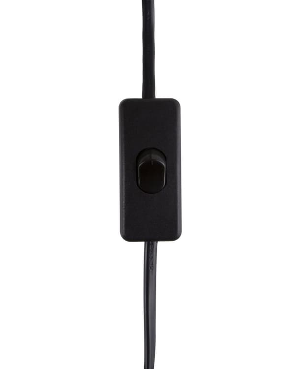 Bordlampe Sølvkeramikk 42H cm Svart polybomullsskjerm Ribbet sokkel Moderne