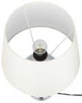 Miniatyrbilde 5 av 11: Bordlampe Nattbord Lyseblå Blå Keramisk Sokkel Hvit Polyester Rund