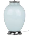 Miniatyrbilde 7 av 11: Bordlampe Nattbord Lyseblå Blå Keramisk Sokkel Hvit Polyester Rund