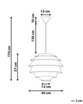 Miniatyrbilde 3 av 7: Pendel Hvit Plast Globe Form Dekorativ Moderne