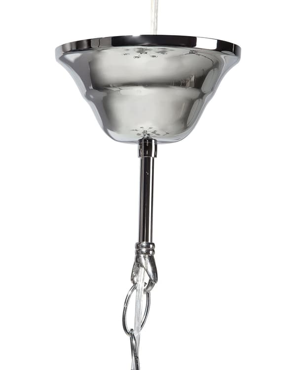 Hengende Lampe Pendel Sølv Metall Belysning 6 Lys Klassisk Stil