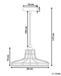 Miniatyrbilde 3 av 8: Pendellampe Kobber Glass 26 x 117 x 26 cm Burlignende form Industriell og vintage stil Belysning Taklampe