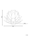 Miniatyrbilde 3 av 9: Bordlampe hvit plast 30H cm dekorativ blomsterformet minimalistisk
