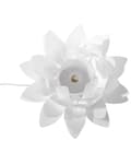 Miniatyrbilde 7 av 9: Bordlampe hvit plast 30H cm dekorativ blomsterformet minimalistisk
