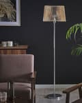 Miniatyrbilde 6 av 11: Gulvlampe Lys Treskjerm med sølvsokkel MDF og metall 153 cm Stående lys