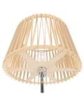 Miniatyrbilde 7 av 11: Gulvlampe Lys Treskjerm med sølvsokkel MDF og metall 153 cm Stående lys