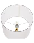 Miniatyrbilde 8 av 11: Gulvlampe Gull Metall 148 cm Tripod Stativ Hvit Stoff Trommeskjerm
