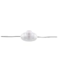 Miniatyrbilde 9 av 11: Gulvlampe Gull Metall 148 cm Tripod Stativ Hvit Stoff Trommeskjerm
