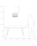 Miniatyrbilde 8 av 8: Pendellampe Rosa Stoff Sylinderformet skjerm 1 lyskilde Minimalistisk Chic Belysning Taklampe