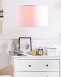 Miniatyrbilde 2 av 8: Pendellampe Rosa Stoff Sylinderformet skjerm 1 lyskilde Minimalistisk Chic Belysning Taklampe