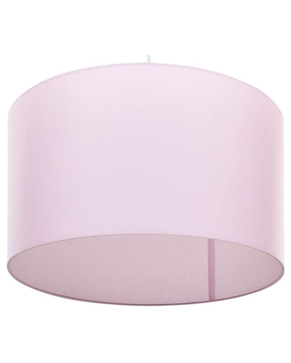Pendellampe Rosa Stoff Sylinderformet skjerm 1 lyskilde Minimalistisk Chic Belysning Taklampe