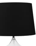 Miniatyrbilde 5 av 11: Bordlampe Transparent og svart, klar glassfot med trommeskjerm i polyester Moderne design