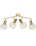 Miniatyrbilde 5 av 7: Taklampe Gull Metall 4 Lys Justerbare Armer Moderne Design