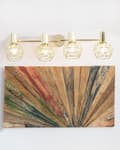 Miniatyrbilde 2 av 7: Taklampe Gull Metall 4 Lys Justerbare Armer Moderne Design