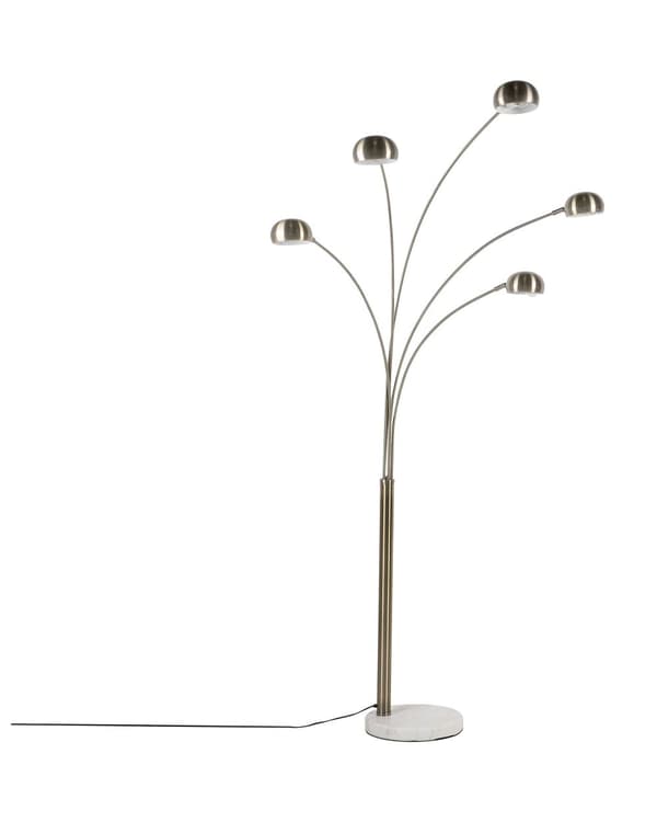 Gulvlampe Gullfarge Forkrommet metall 210 cm Justerbar 5 lys