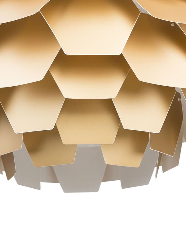 Pendellampe Gull Kuleformet Skjerm Furu Plast Taklampe