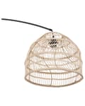 Miniatyrbilde 7 av 11: Gulvlampe Svart Metallbue 195 cm med Rottingskjerm