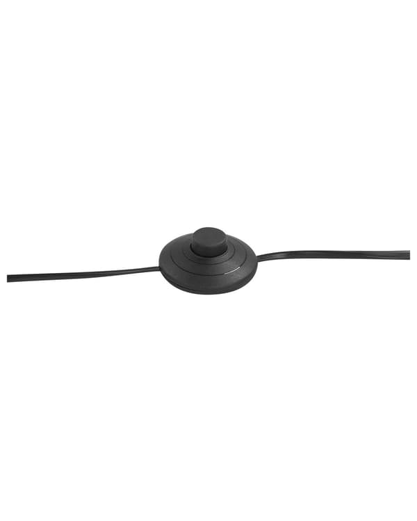 Gulvlampe Svart Metallbue 195 cm med Rottingskjerm