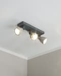 Miniatyrbilde 4 av 11: Vegglampe Grå Betong 3 lys Moderne Industrielt design