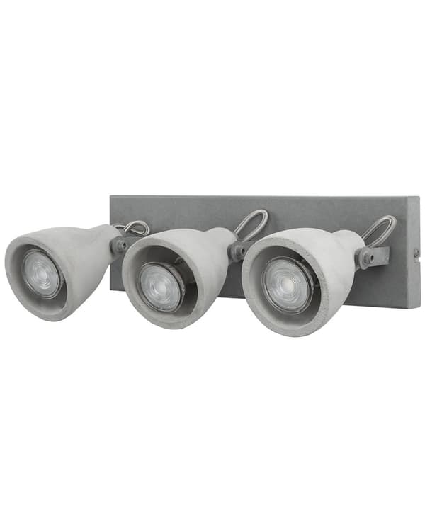 Vegglampe Grå Betong 3 lys Moderne Industrielt design
