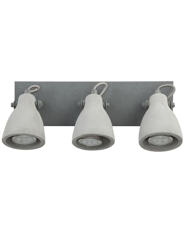 Vegglampe Grå Betong 3 lys Moderne Industrielt design