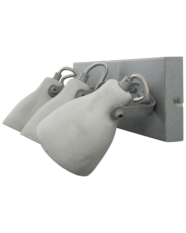 Vegglampe Grå Betong 3 lys Moderne Industrielt design