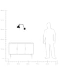Miniatyrbilde 10 av 10: Sett med 2 vegglamper Svart Metall Justerbar arm Industrielt design