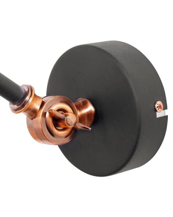 Sett med 2 Vegglamper Grafittgrå Metall Liten Leselampe Moderne Design
