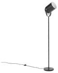 Miniatyrbilde 6 av 10: Gulvlampe Svart Metall 156 cm Spotlight Skjerm Justerbar Industriell Hjemmekontor