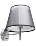 Miniatyrbilde 1 av 7: Vegglampe Grå Svart Metall Stoff 28 cm Klokkeskjerm Moderne