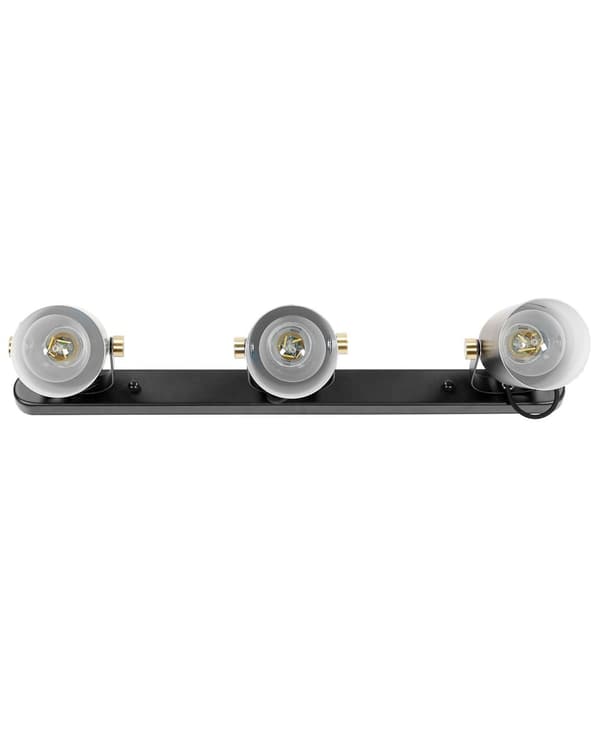 Vegglampe Svart Metall 3 lys Spotlight med skjerm Justerbar Industriell Hjemmekontor