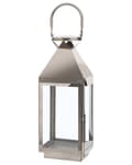 Miniatyrbilde 1 av 9: Lanterne Sølv Rustfritt stål Metall H 40 cm Lysholder til stearinlys Dekorativ