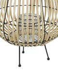 Miniatyrbilde 6 av 6: Lanterne Lysebrun Tre 44 cm Med lysholder Stående dekorasjon Boho