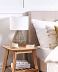 Miniatyrbilde 6 av 11: Bordlampe natur papirsnor vevd boho-stil stemningsfullt lys
