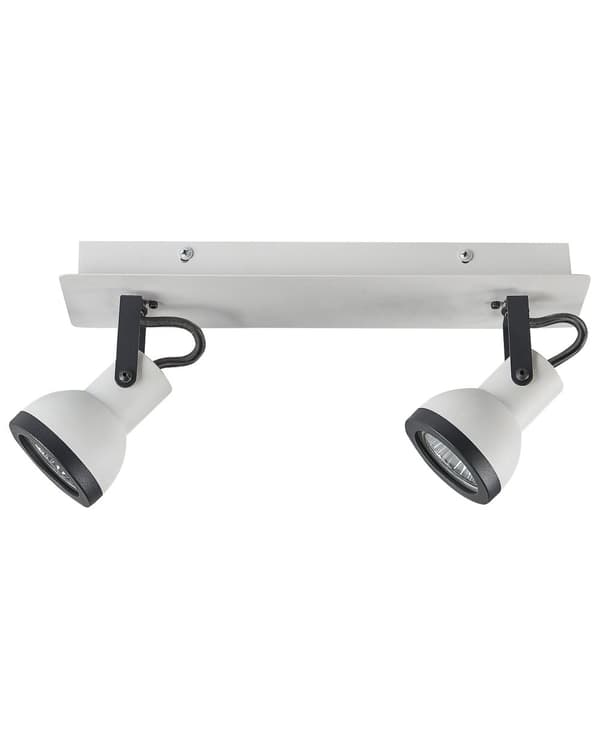 Taklampe Svart Hvit Metall 2 spotlys Rektangulær Justerbar svingarm Moderne