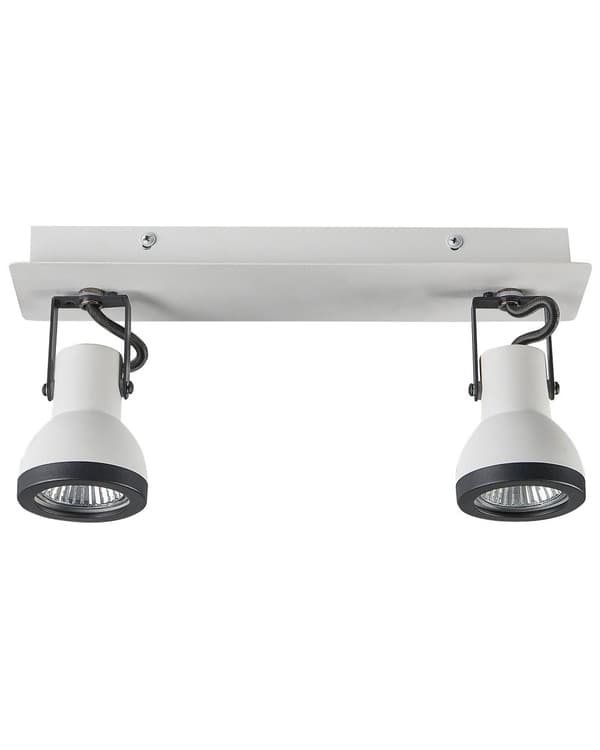 Taklampe Svart Hvit Metall 2 spotlys Rektangulær Justerbar svingarm Moderne
