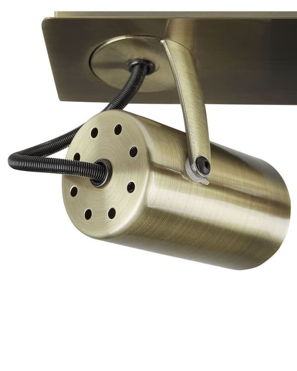 Taklampe Messing Metall 2 Lysskjermer Justerbar Lys Moderne