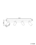 Miniatyrbilde 3 av 9: Taklampe Svart Hvit Metall 4 Lysskjermer Justerbar Lys Moderne