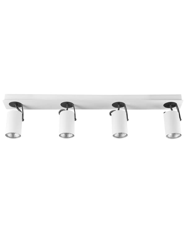 Taklampe Svart Hvit Metall 4 Lysskjermer Justerbar Lys Moderne