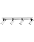 Miniatyrbilde 1 av 9: Taklampe Svart Hvit Metall 4 Lysskjermer Justerbar Lys Moderne