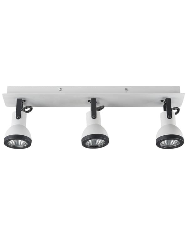 Taklampe med 3 spotter Hvit Kobber Metall Svingarm Spotskinne Kjegleformet Moderne