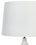 Miniatyrbilde 8 av 11: Bordlampe Grå Keramisk Sokkel 66 cm Hvit Stoffskjerm Klassisk Nattbordlampe