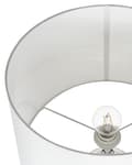 Miniatyrbilde 9 av 11: Bordlampe Grå Keramisk Sokkel 66 cm Hvit Stoffskjerm Klassisk Nattbordlampe